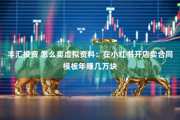 丰汇投资 怎么卖虚拟资料：在小红书开店卖合同模板年赚几万块