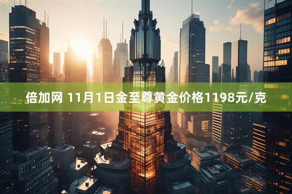 倍加网 11月1日金至尊黄金价格1198元/克